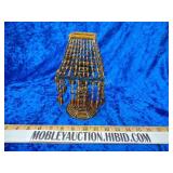 Retro beaded tea light lamp