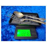 Sterling spoon and fork