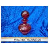 Hand blown red glass No shipping