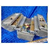 Vintage tackle box with lures