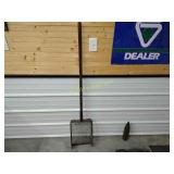 Primitive antique wooden handled hot coal shovel