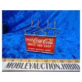 Coca-Cola shopping cart bottle holder vintage