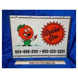Vintage single sided Golden Gem sign