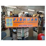 Fishman advertising sign metal