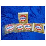 Vintage whistle cola stickers