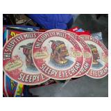 Five sleepy eye cream round paper advertising