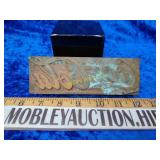 Brass Coca-Cola printing plate