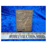 Brass Coca-Cola printing plate
