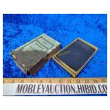 Rare antique glass negatives in original box