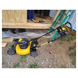DeWalt push mower two batteries charger works