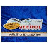 Porcelain Veedil motor oil sign