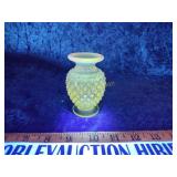 UV reactive hobnail beautiful small little vase