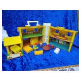 Vintage Fisher-Price play family house with