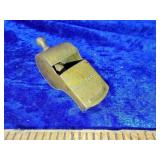 Vintage brass military whistle