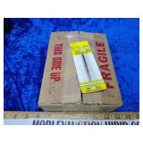 Box full of 0.25 caliber rifle bronze bore