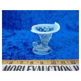 Frosted hobnell vase