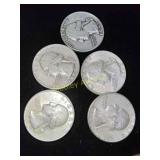 5x Silver Quarters