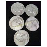 5x Silver Quarters