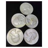 5x Silver Quarters