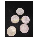 5x Silver Quarters