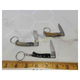 3x Small pocketknifes