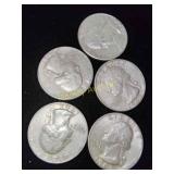 5x Silver Quarters