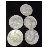 5x Silver Quarters