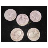 5 Silver Quarters