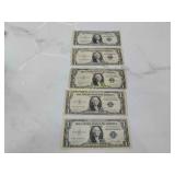 5 Silver certificate dollars
