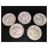 5 Silver Quarters