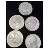 5x Silver Quarters