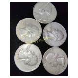 5x Silver Quarters