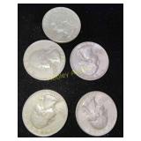 5x Silver Quarters