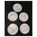 5x Silver Quarters