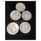5x Silver Quarters