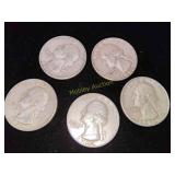 5 Silver Quarters