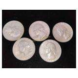 5 Silver Quarters