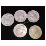 5 Silver Quarters