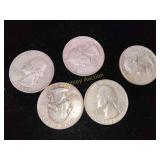 5 Silver Quarters