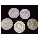 5 Silver Quarters
