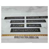 Vintage Gun shop plastic Signs