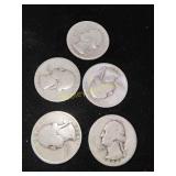 5x Silver Quarters