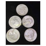 5x Silver Quarters