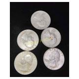 5x Silver Quarters