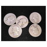 5 Silver Quarters
