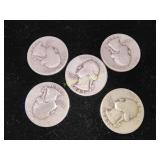 5 Silver Quarters