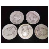 5 Silver Quarters