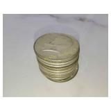 10x 40% Kennedy silver halves