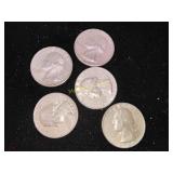 5x Silver Quarters
