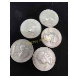 5x Silver Quarters
